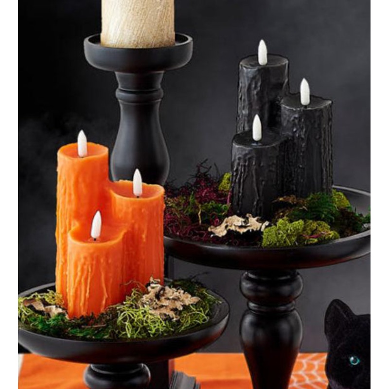 Halloween Cluster Candles with LED Flame