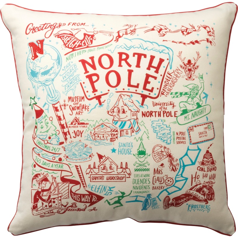 This Way To The North Pole Pillow