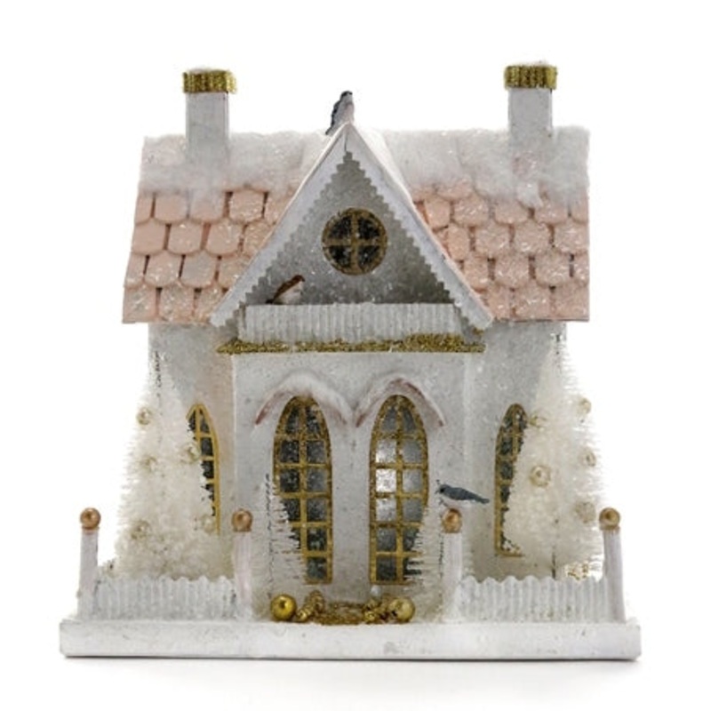 Winter Cottage Putz House