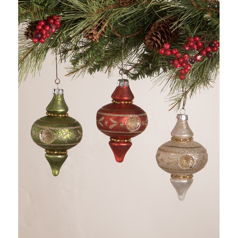 Vintage Finial Indent Ornaments