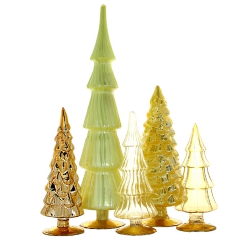 Yellow Candy Glass Trees, Large