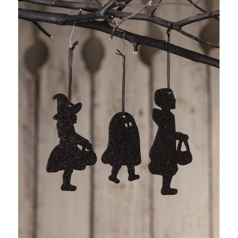 Trick-or-Treater Silhouette Ornaments