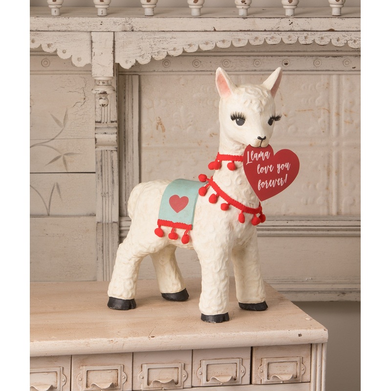 Valentine Llama, Paper Mache