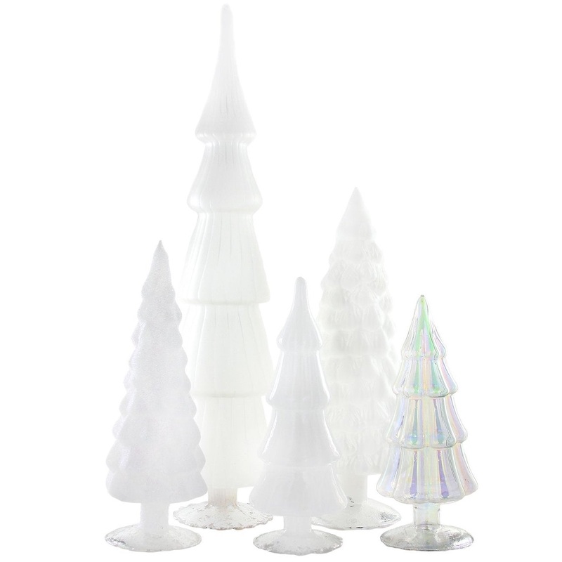 White Candy Glass Trees, Large