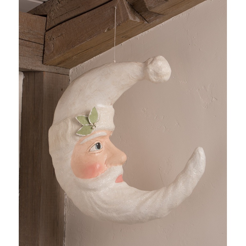 Winter Santa Moon, Paper Mache