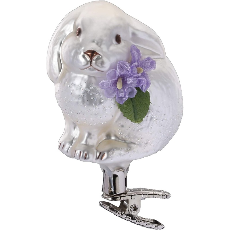 White Bunny Rabbit Clip Ornament