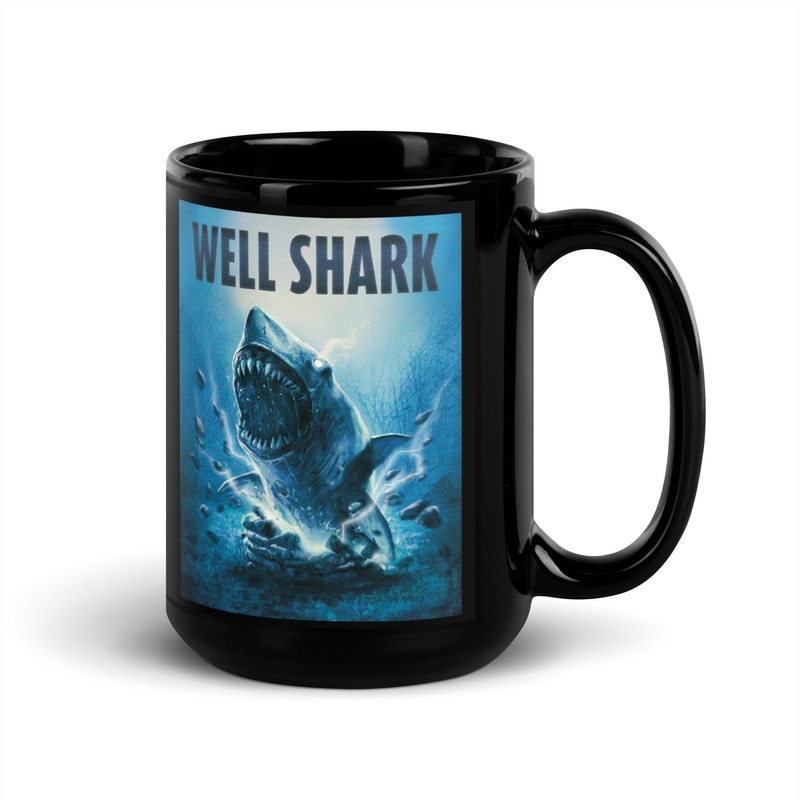 Well Shark Black Glossy Mug|11 oz|15 oz