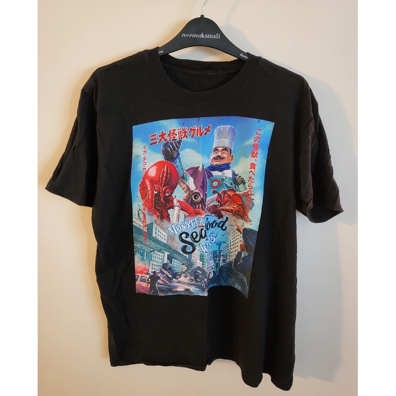 Used Monster Seadfood Wars Black Large T-Shirt (Motmas)