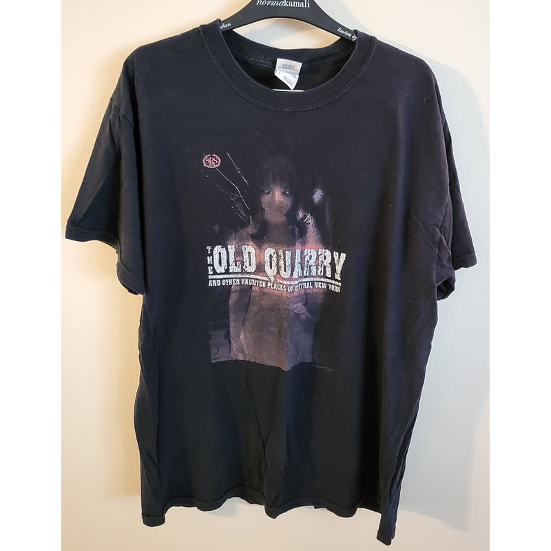 Used The Old Quarry and Other Ghost Stories of Central New York Large Black T-Shirt