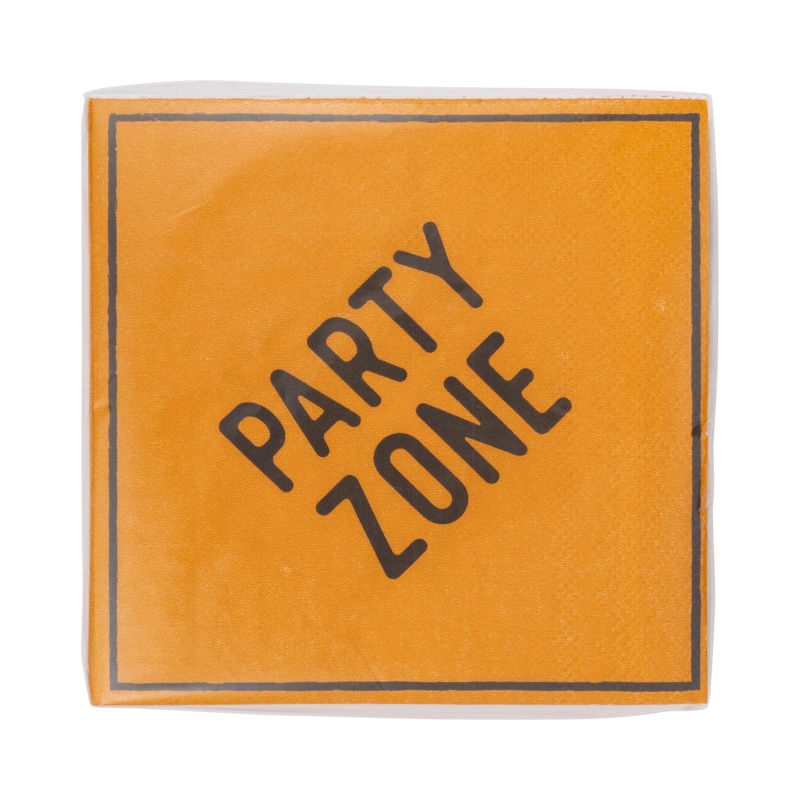 Construction Sign Paper Cocktail Napkin