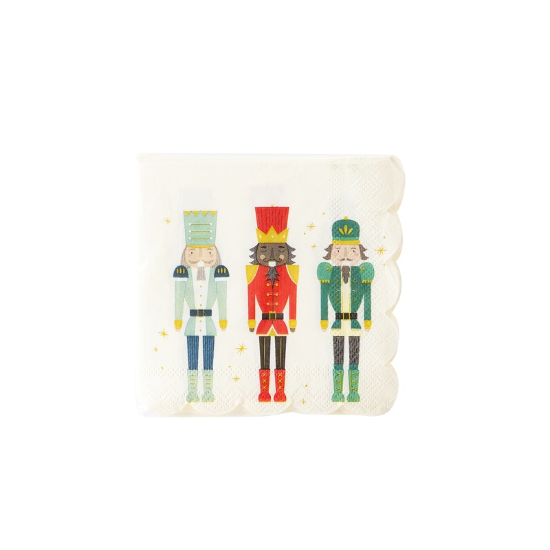 Nutcracker Scallop Paper Cocktail Napkin