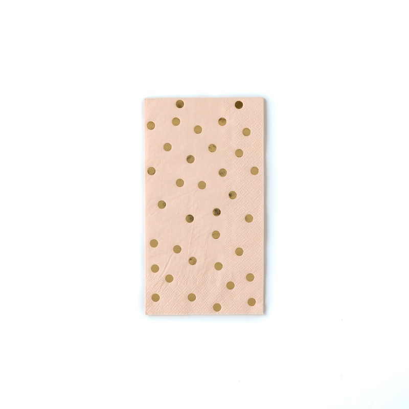 Blush Polka Dot Dinner Napkins
