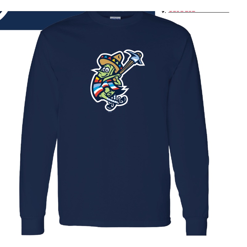 Adult Navy L/S Senor Apio Tee|Small|Medium|Large|XL|2X|3X