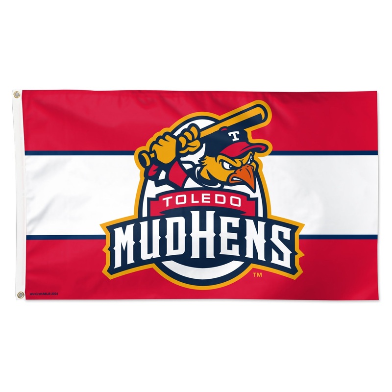 Toledo Mud Hens Red Stripe 3×5 Flag