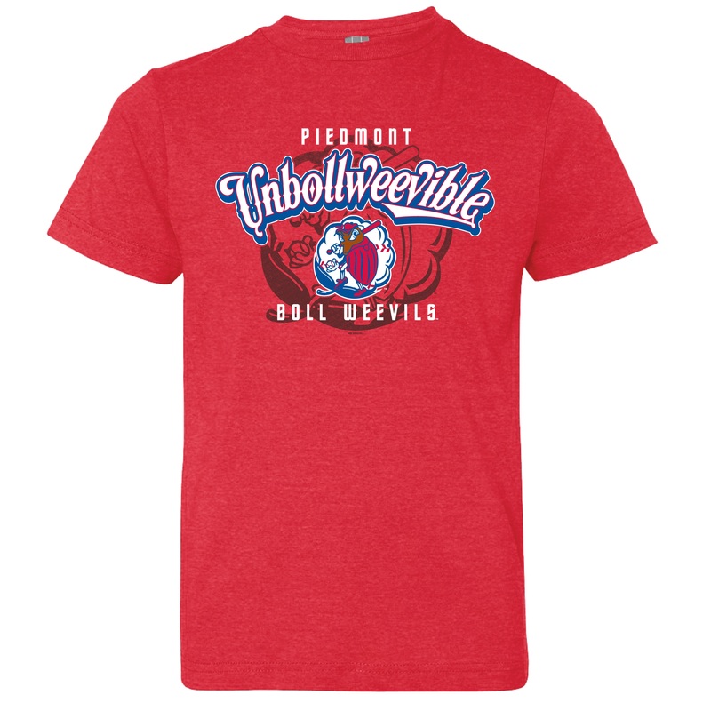Adult Vintage Red Piedmont Boll Weevils Unbollweevible Tee