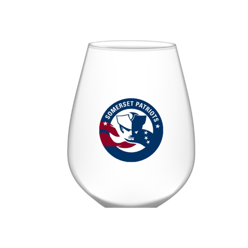 Somerset Patriots Stemless Wine Glass
