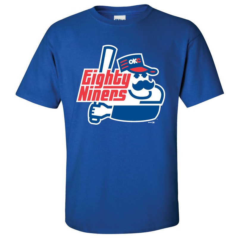 OKC 89ers Primary Tee|S|M|L|XL|2XL|3XL|Royal|Black