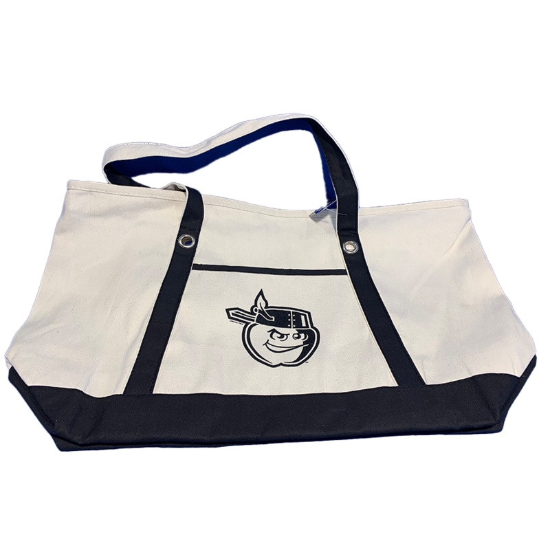 Fort Wayne TinCaps Large Cream/Black Cotton Canvas Tote