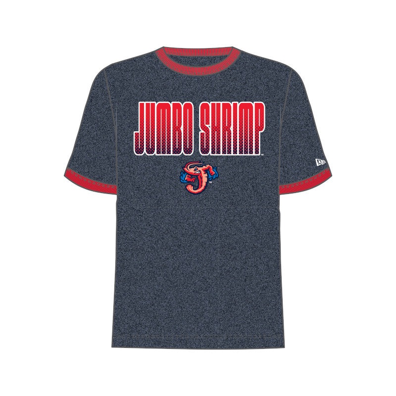 Jacksonville Jumbo Shrimp New Era Youth Dual Blend Ringer Tee