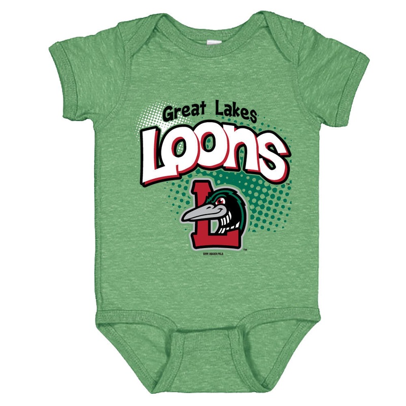 Great Lakes Loons Bimm Ridder Infant Bodysuit – Green