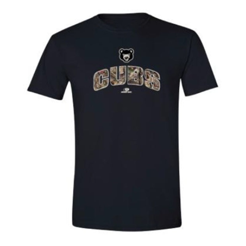 South Bend Cubs Mossy Oak Tee|Black|SM|MED|LG|XL|2XL|3XL