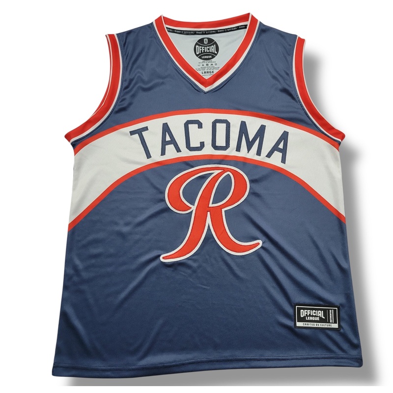 Tacoma Rainiers Official League Navy Basketball Jersey