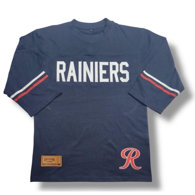 Tacoma Rainiers Official League Navy Footbal Shirsey