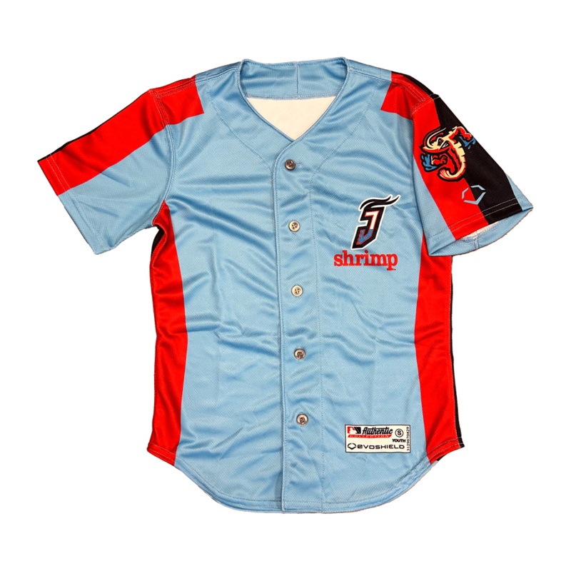 Jacksonville Jumbo Shrimp Evoshield Youth Powder Blue Alternate Jersey