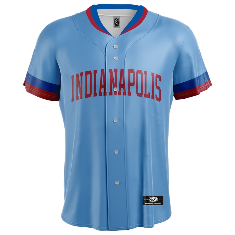 Indianapolis Indians Adult Customizable 1980’s Columbia Blue Retro Replica Jersey