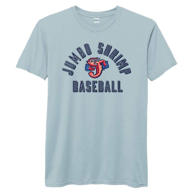 Jacksonville Jumbo Shrimp Ouray Blue Fog Pigment Dyed Tee