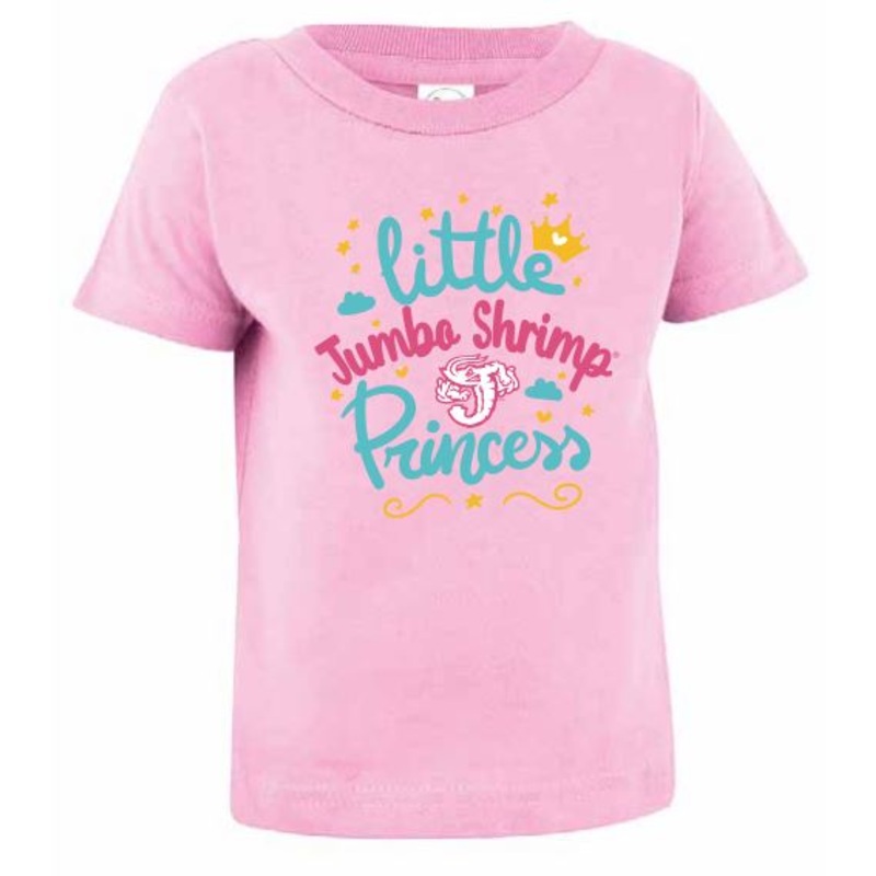 Jacksonville Jumbo Shrimp Soft As A Grape Pink Jumbo Shrimp Princess Infant Tee