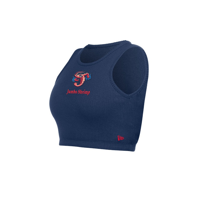 Jacksonville Jumbo Shrimp New Era Women’s Ribbed Crop Tank
