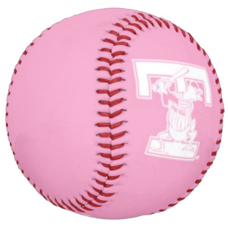 Toledo Mud Hens Pink Logo Baseball