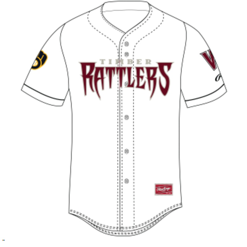 Timber Rattlers Rawlings YOUTH Home Replica Jersey