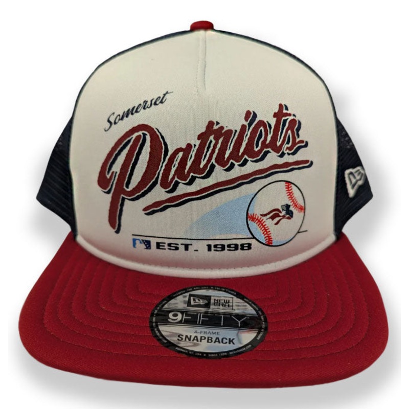 Somerset Patriots New Era Adult 9Fifty Retro Script Snap Back Cap