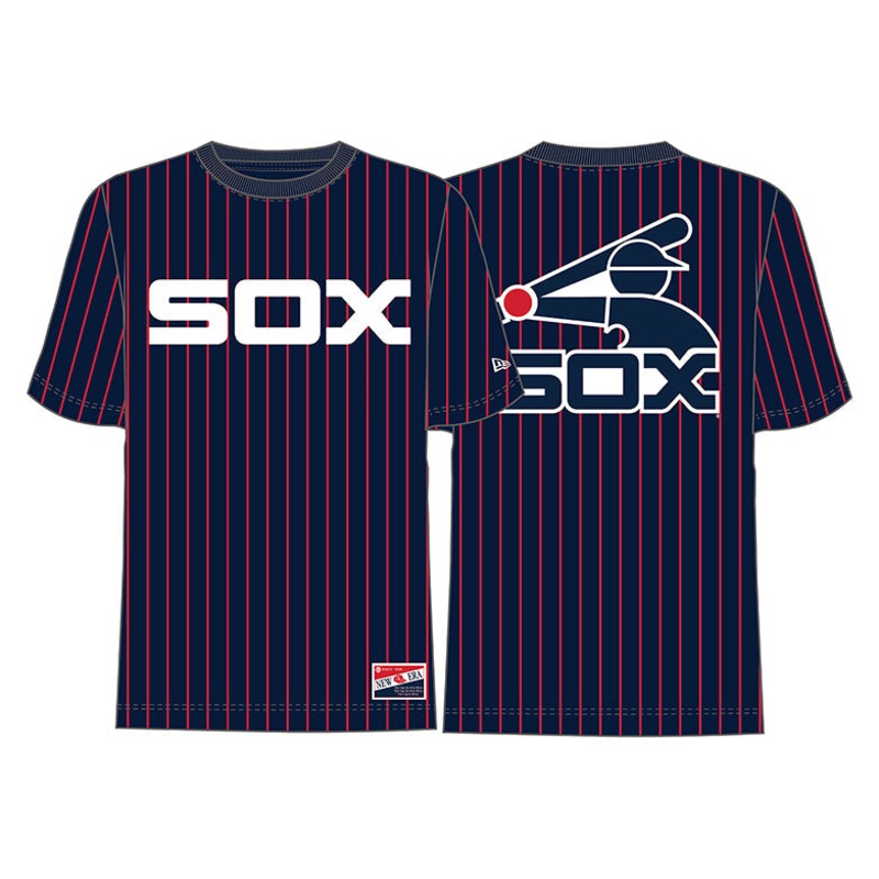 Throwback Sox Pinstripe Tee|S|M|L|XL|2X|3X
