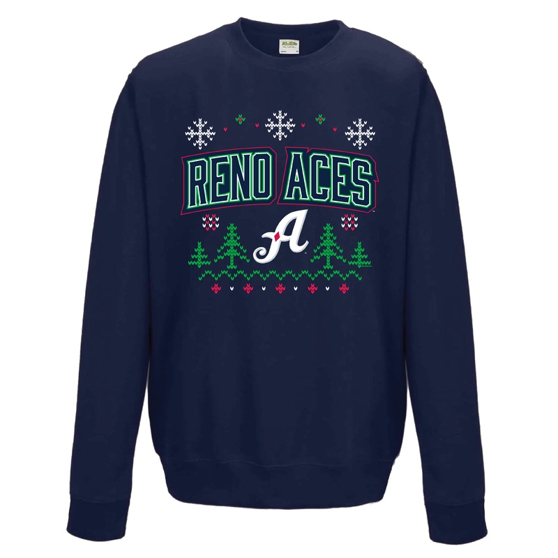Reno Aces Tinsel Holiday Crew|NAVY|S|M|L|XL|2XL|3XL