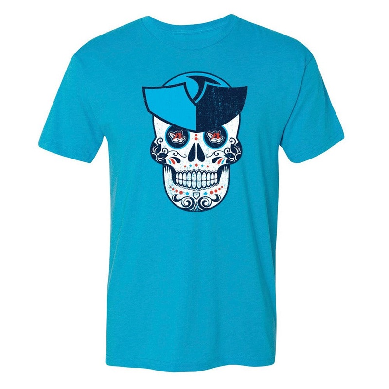 Somerset Patriots Men’s Copa Turquoise Sugar Skull Tee