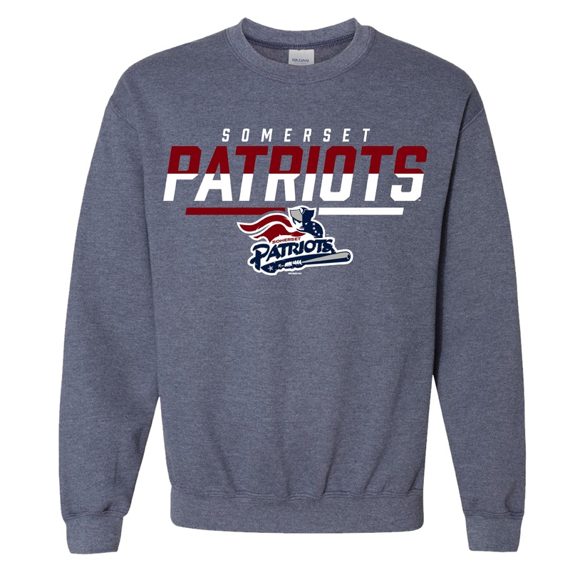 Somerset Patriots Heather Navy Accelerator Unisex Crew Neck Sweatshirt