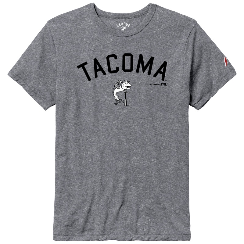 Tacoma Rainiers League Gray Triblend Tacoma Sam Tee