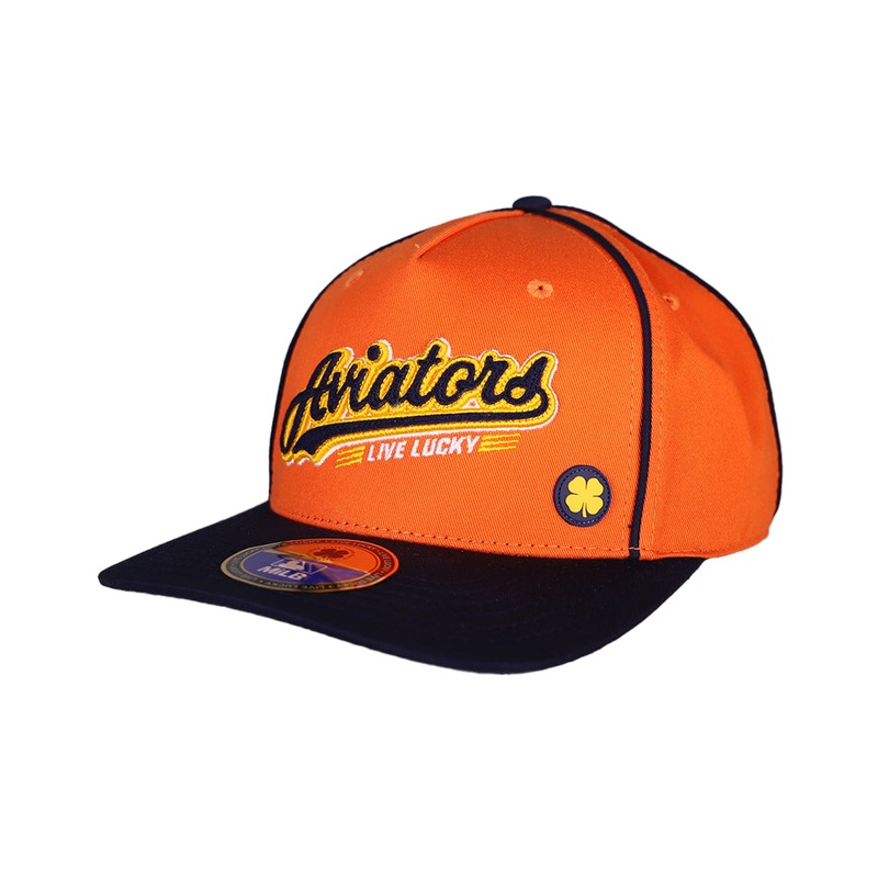 Black Clover Aviators Classic Orange/Navy Snapback Hat