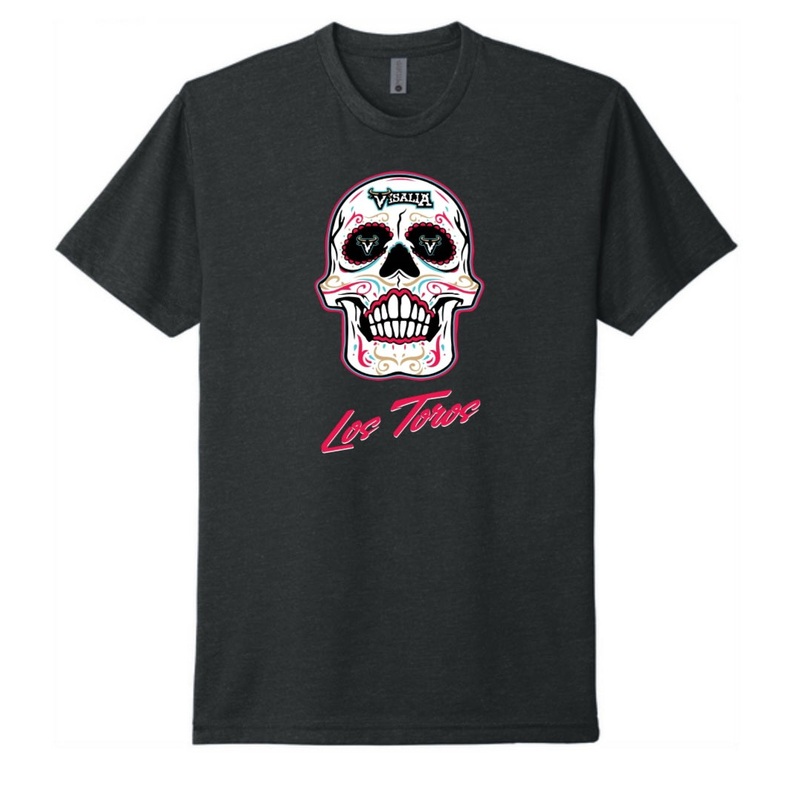 Visalia Toros Sugar Skull Tee|Small|Medium|Large|XL|2XL|3XL