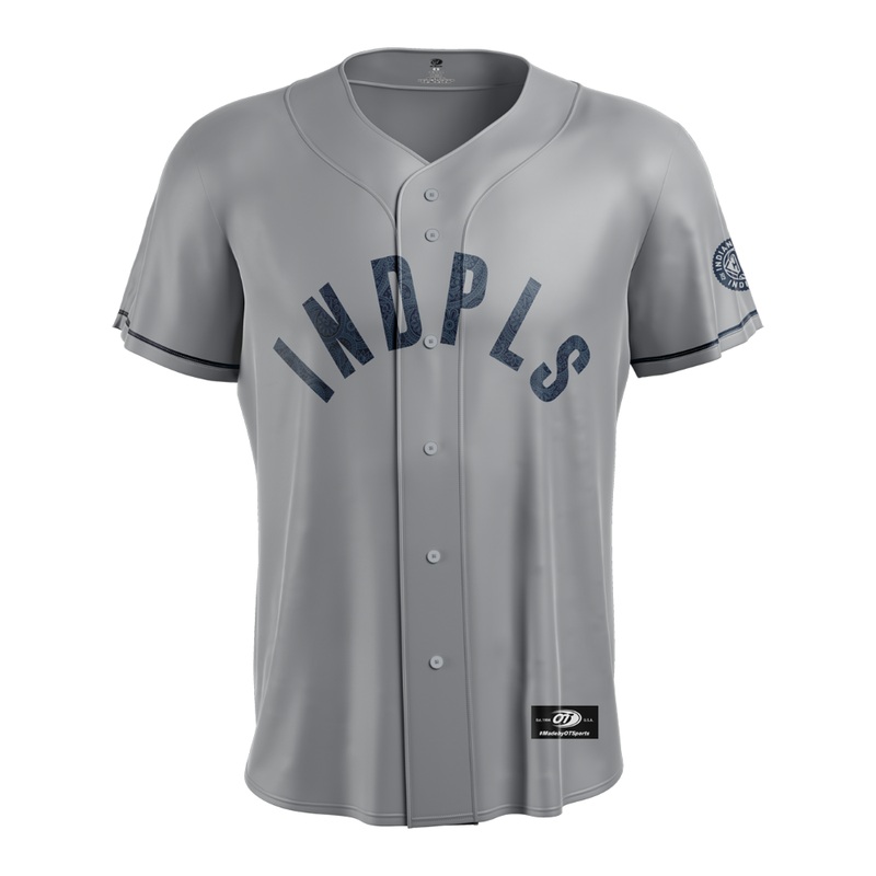 Indianapolis Indians Adult Road Grey Replica On-Field Jersey
