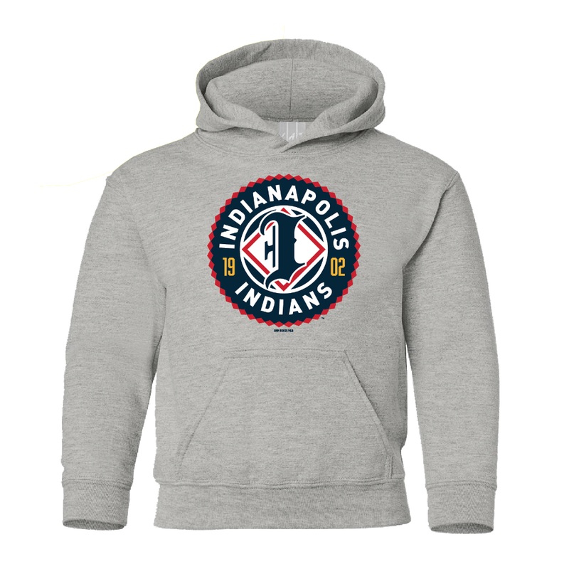 Indianapolis Indians Toddler Grey Primary Logo Hoodie