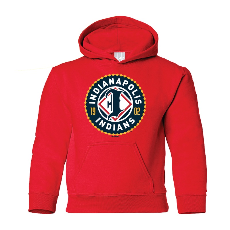 Indianapolis Indians Toddler Red Primary Logo Hoodie
