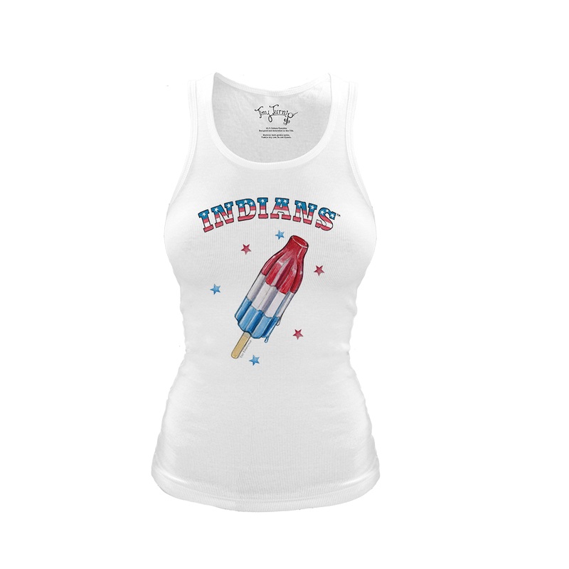 Indianapolis Indians Women’s Tiny Turnip White Rocket Pop Fitted Tri-Blend Tank Top