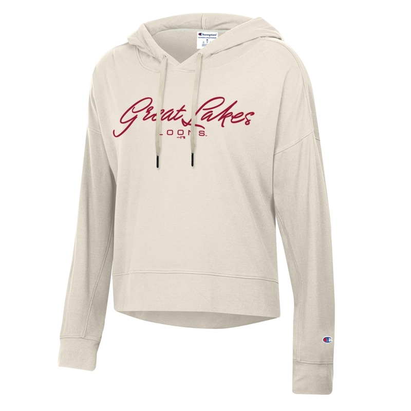 Great Lakes Loons Champion Ivory Sueded Hoodie – Womens