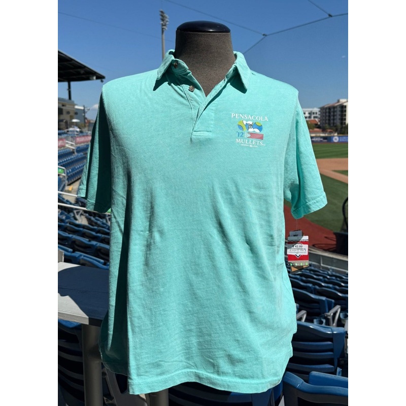Pensacola Blue Wahoos Coastal Color Mullets Polo