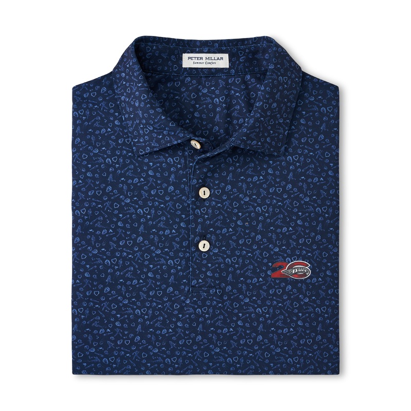 Greenville Drive Peter Millar Navy 20th Anniversary Batter Up Polo