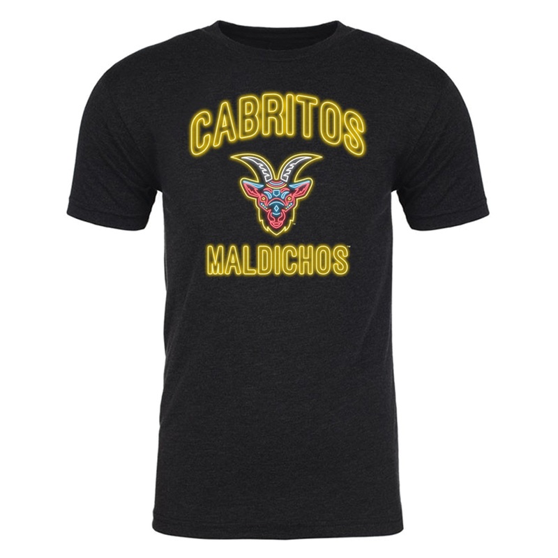 South Bend Cubs 108 Stitches Men’s Cabritos Maldichos Neon T-Shirt